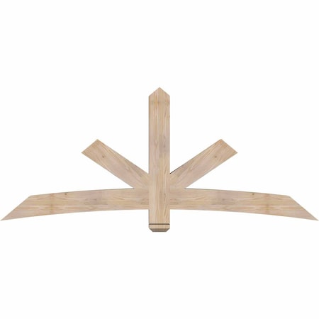 Ekena Millwork Alberta Smooth Timber Gable Bracket, Douglas Fir, 84"W x 35"H x 5 1/2"D x 5 1/2"F, 10/12 Pitch GBW084X35X0606ALB00SDF